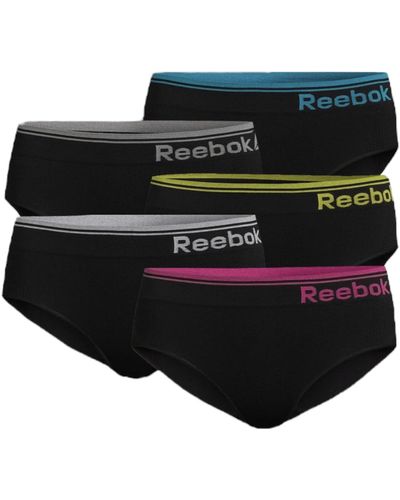 Reebok 's Underwear – 5 Pack Seamless Hipster - Black