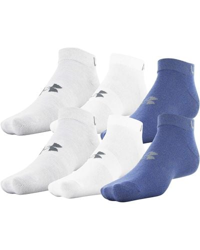 Under Armour Mens Essential Lite Low Cut Socks - Blue