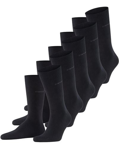 Esprit Solid 5-Pack W SO algodón unicolor 5 pares - Negro