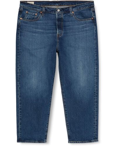 Levi's Grote Maat 501 Crop Jeans - Blauw