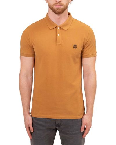 Timberland Slim Basic Poloshirt mit Logo - Orange