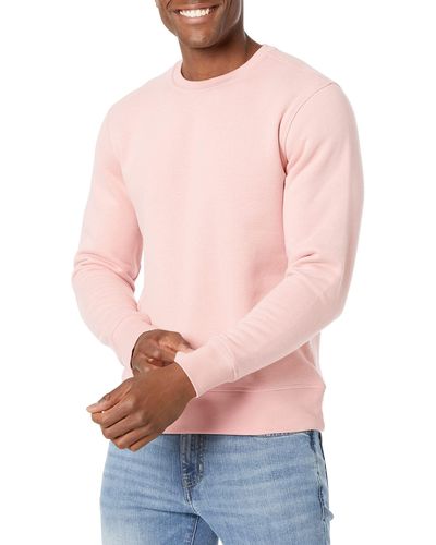 Amazon Essentials Long-Sleeve Crewneck Fleece athletic-sweatshirts - Pink