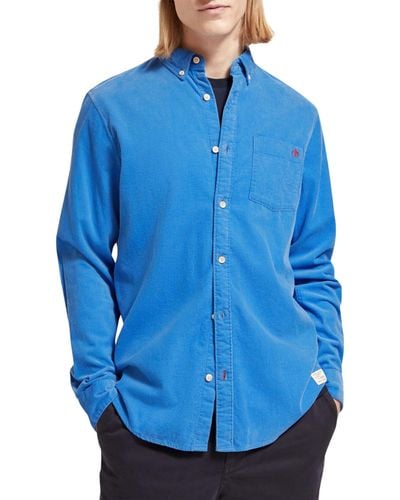 Scotch & Soda Essential Corduroy Casual shirt - XL - Blau