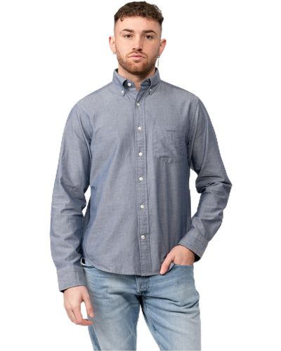 GANT S Regular Fit Long Sleeve Archive Oxford Shirt Xl 418 Deep Blue