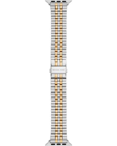 Michael Kors Two-tone Stainless Steel Band For Apple Watch 42/44/45mm - Metallic