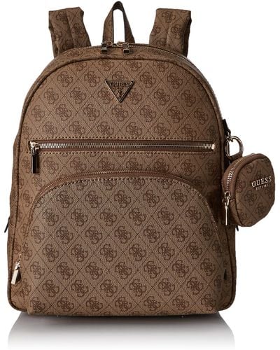 Guess Power Play Large Tech Backpack - Brown