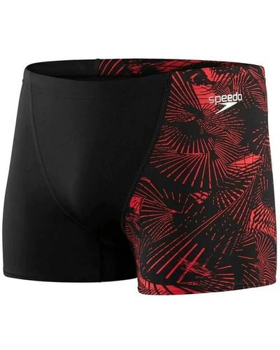 Speedo Allover V-cut Aquashort Swimwear - Black
