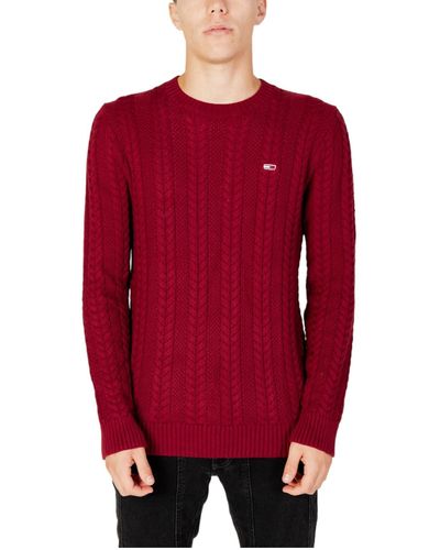 Tommy Hilfiger Tjm Reg Cable Sweater - Rosso