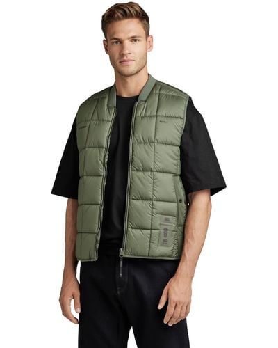 G-Star RAW Meefic sqr Quilted Vest Giacca - Verde