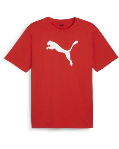 PUMA Teamrise Logo Jersey Baumwolle T-Shirts - Rot