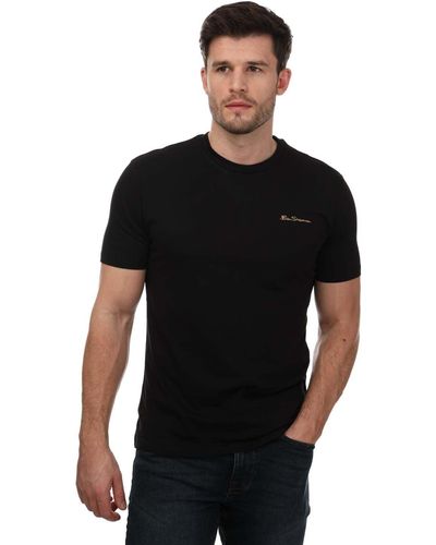 Ben Sherman Script Logo T-shirt In Black
