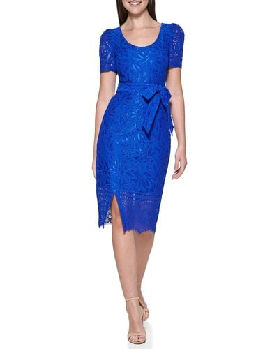 Kensie Midi Lace Dress - Blue