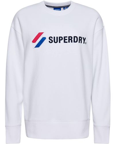Superdry Code Sl Applique Os Crew Sweatshirt - Blue