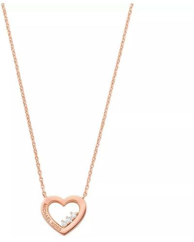Michael Kors Rose Gold Sterling Silver Necklace - Metallic