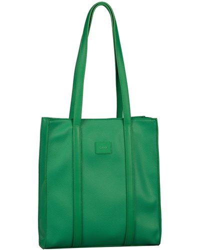 Gabor Bags Elfie Shopper Umhängetasche Reißverschluss Mittelgroß Grün