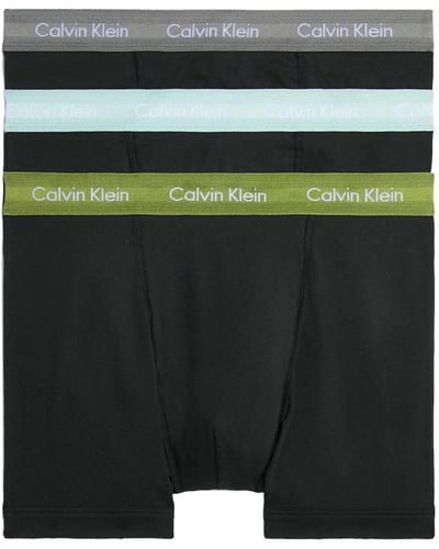 Calvin Klein Hombre Pack de 3 Bóxers Trunks Algodón con Stretch - Negro