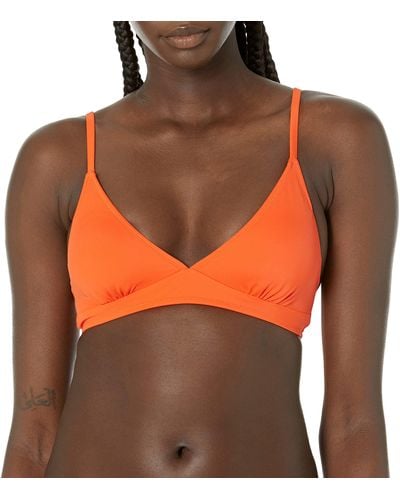 Amazon Essentials Haut de Maillot de Bain Bikini Classique Soutien Léger - Orange