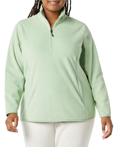 Amazon Essentials Giacca Invernale Modello Pullover con Zip Corta A iche Lunghe con vestibilità Classica - Verde