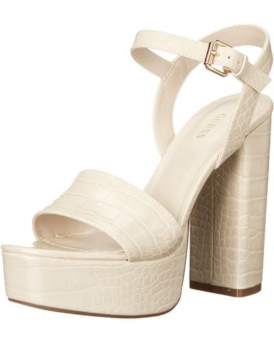 Guess Gabeli Heeled Sandal - Natural