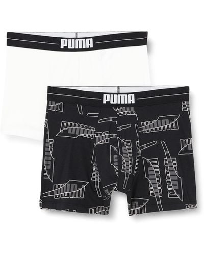 PUMA Formstrip All Over Print Boxer Briefs - Black