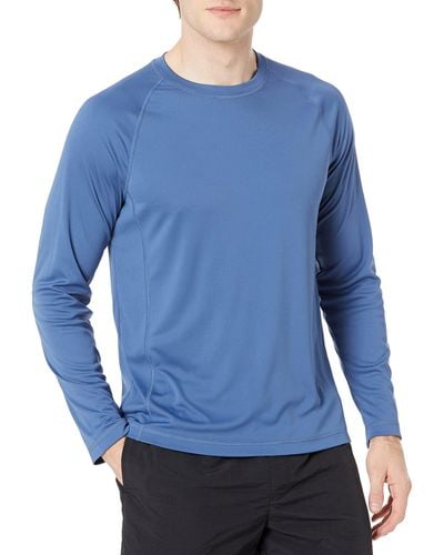 Amazon Essentials Costume a T-Shirt Ad Asciugatura Rapida a iche Lunghe Uomo - Blu