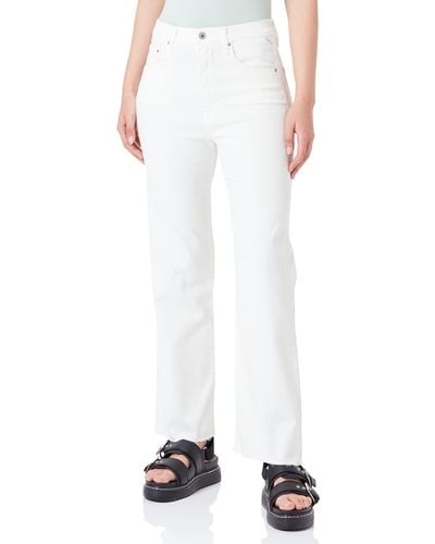 Replay Jeans Reyne Straight-Fit mit Power Stretch - Weiß