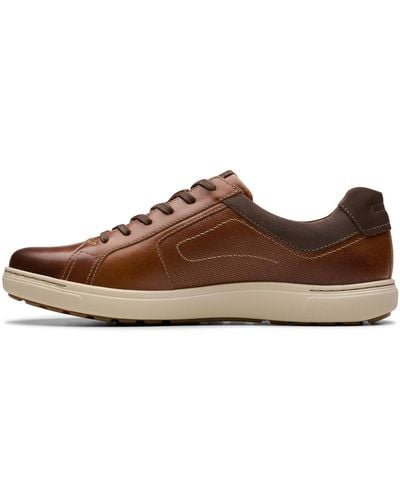 Clarks Mapstone Lace Trainer - Brown