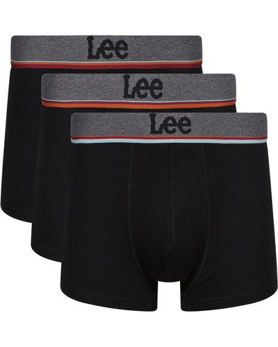 Lee Jeans Boxer Shorts Cotton Trunks Corti - Nero