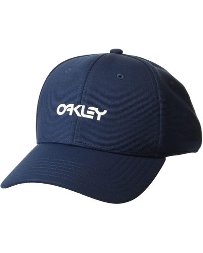 Oakley 's 6 Panel Stretch Metallic Hat Cap - Blue