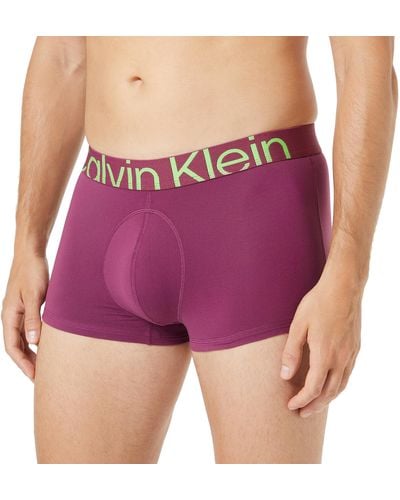 Calvin Klein Low-rise Boxer Short Trunk Stretch - Purple