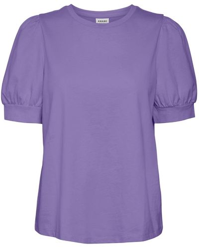 Vero Moda Vmkerry 2/4 O-neck Top Vma Jrs Noos T-shirt - Purple