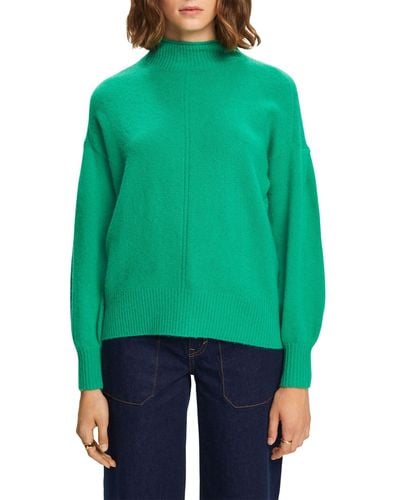 Esprit Pullover mit Stehkragen - Grün