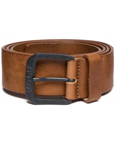 Replay Men's Leather Belt - Brown