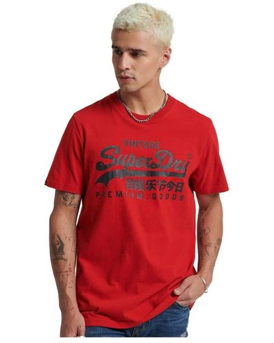 Superdry Vintage Logo Heritage T-Shirt Risiko Rot L