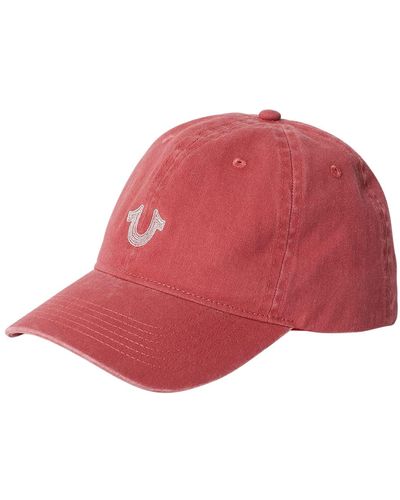 True Religion Horseshoe Lines Baseball Cap - Red
