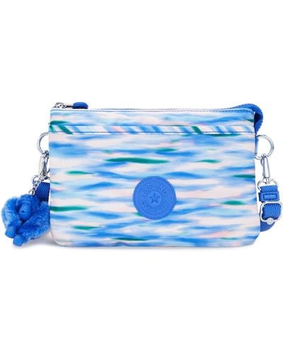 Kipling RiRi PRT Crossbody Bag Minimal Clean Clutch mit abnehmbarem Riemen - Blau