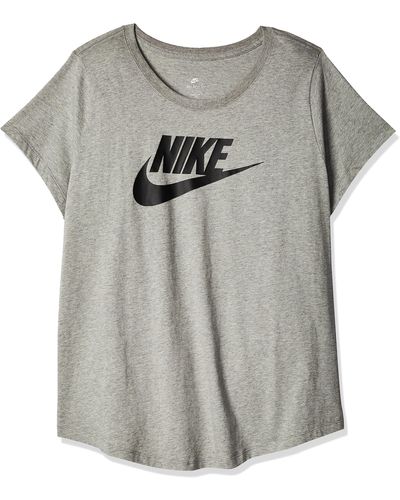 Nike W NSW Tee Essntl Futura Plus T-Shirt - Grau