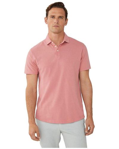 Hackett Hackett Classic Fit Pique Polo Shirt Colour : Pink
