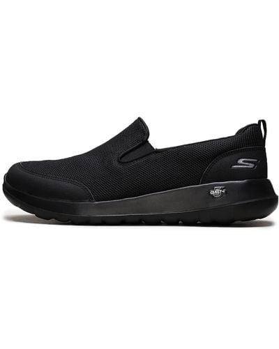Skechers Go Walk Max Clinched-Athletic Mesh Double Gore Slip On Walking Shoes - Nero
