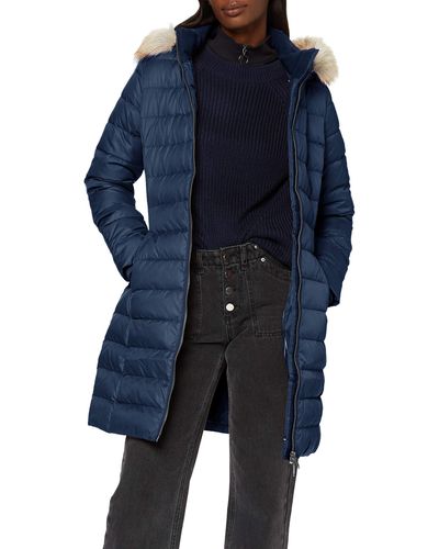 Tommy Hilfiger Tjw Essential Hooded Down Coat Jacket, - Blue