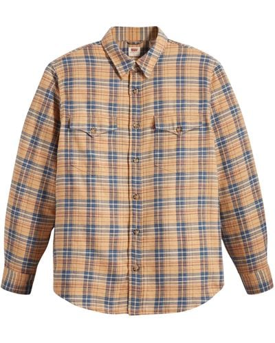 Levi's Relaxed Fit Western Camisa Hombre - Marrón