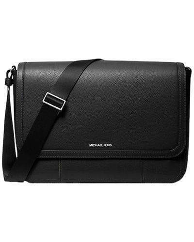 Michael Kors Cooper Leather Messenger Bag - Black
