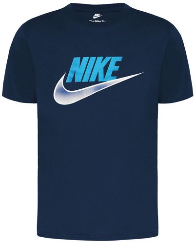 Nike Shirt Kurzarmshirt Sportshirt Rundhalsshirt T-Shirt Futura - Blau