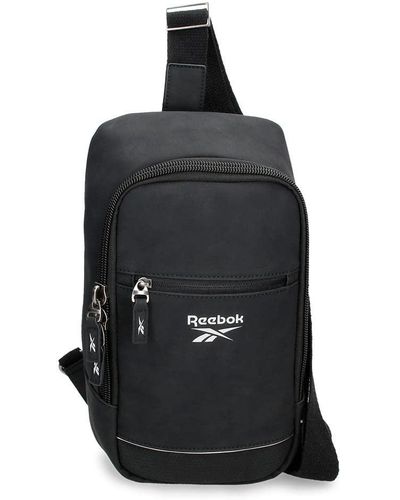 Reebok Cincinnati Crossbody Bag Black 18x35x9 Cms Synthetic Leather