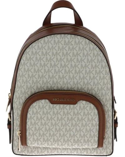 Michael Kors Jaycee Travel Bag Rucksack Size Ns White/brown