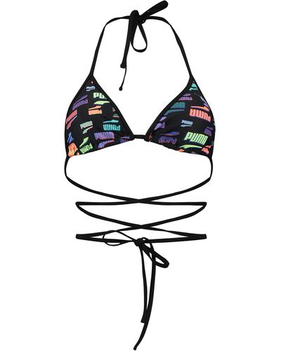 PUMA Wrap Triangle Bikini Top - Schwarz