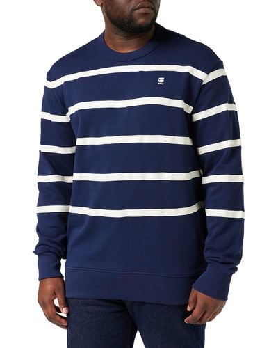 G-Star RAW Placed Stripe Sweatshirt - Azul
