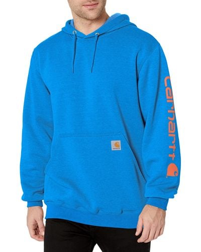 Carhartt Loose Fit Midweight Logo Sleeve Graphic Sweatshirt Closeout - Blau