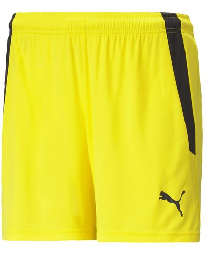 PUMA Womens Teamliga Shorts - Yellow
