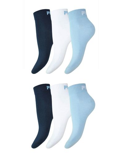 Fila ® 6 Paire Chaussettes Quarter Baskets e - Bleu